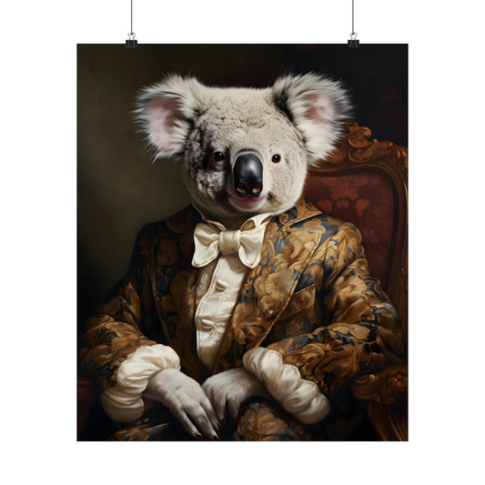 Aristocratic Koala Poster