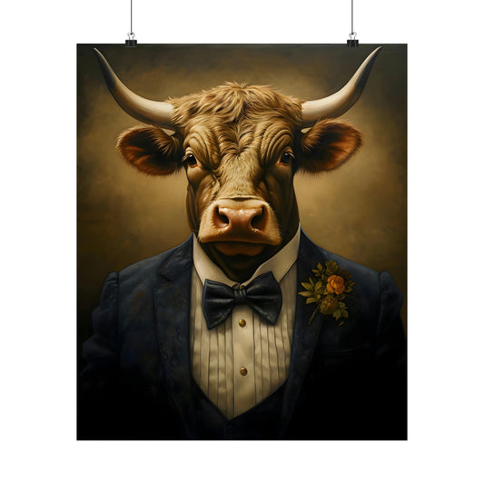 Dapper Bull Poster