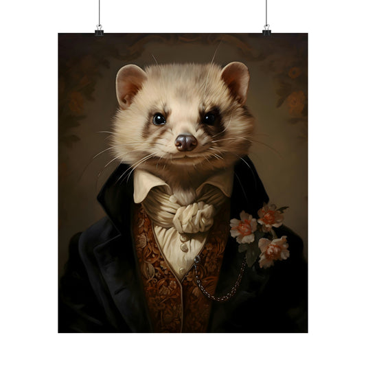 Aristocratic Ferret Poster