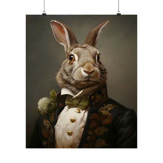 Aristocratic Rabbit Poster