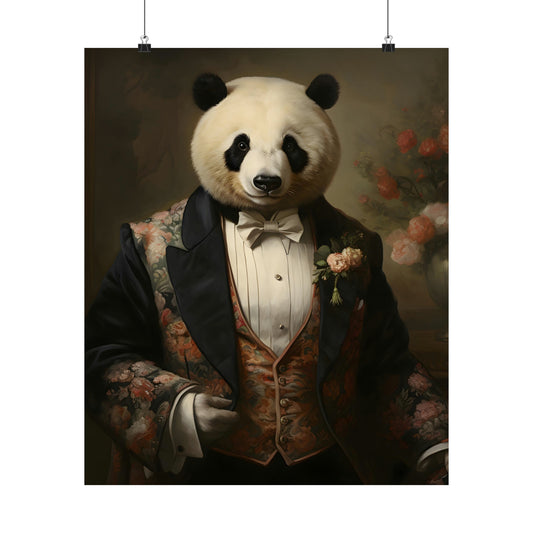 Aristocratic Panda Poster