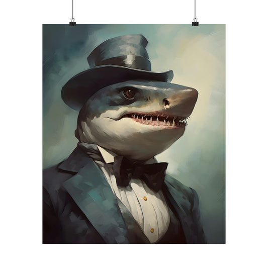 Dapper Shark Poster