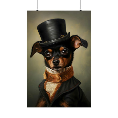 Aristocratic Miniature Pinscher Puppy Poster