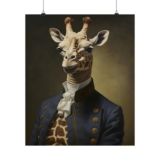 Aristocratic Giraffe Poster