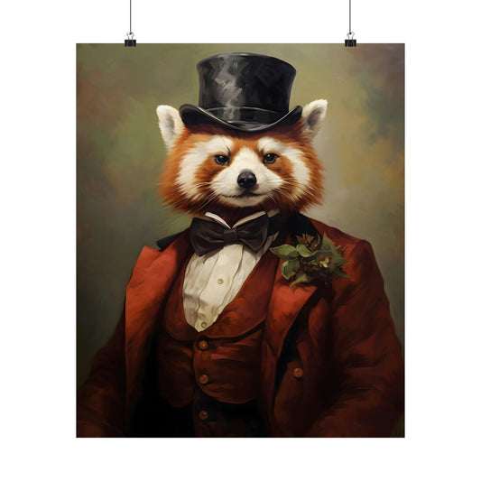 Dapper Red Panda Poster