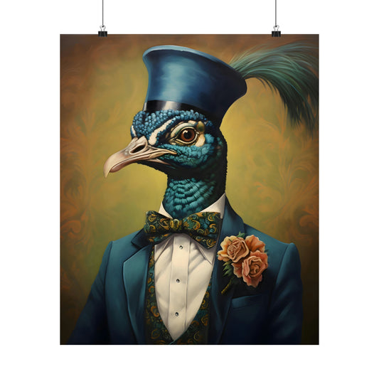 Dapper Peacock Poster