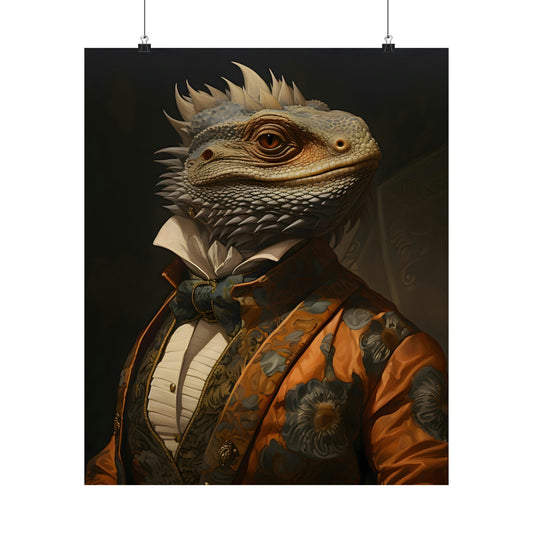 Aristocratic Bearded Dragon Poster