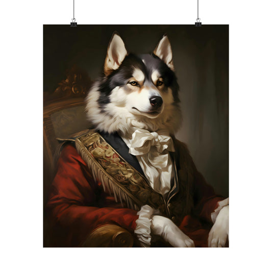 Aristocratic Siberian Husky Poster
