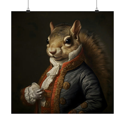 Aristocratic Squirrel Poster