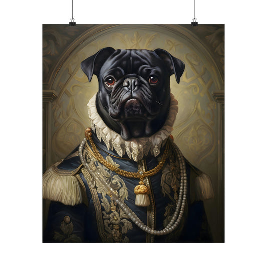 Aristocratic Pug Poster