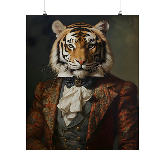 Aristocratic Tiger Poster