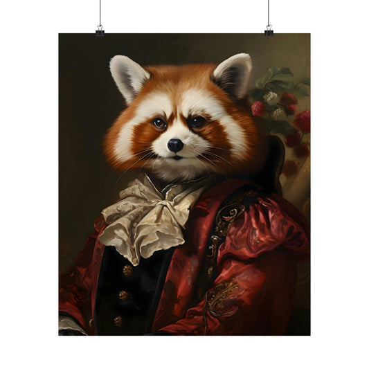 Aristocratic Red Panda Poster