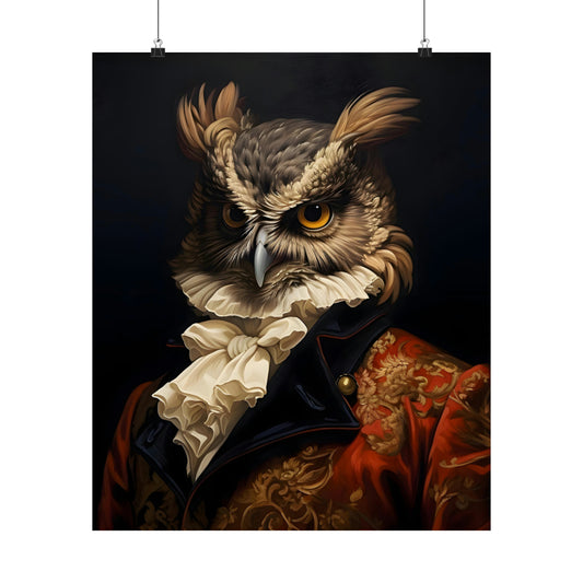 Aristocratic Owl Poster