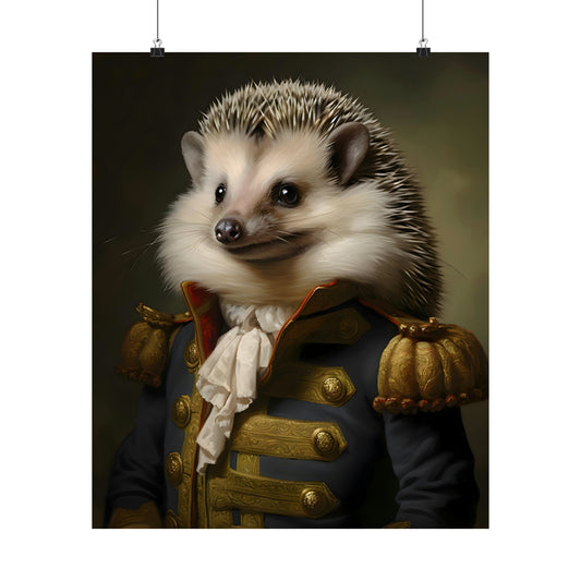 Aristocratic Hedgehog Poster