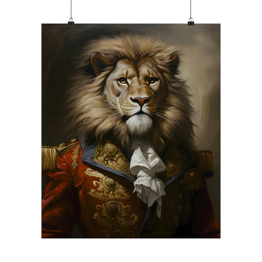 Aristocratic Lion Poster