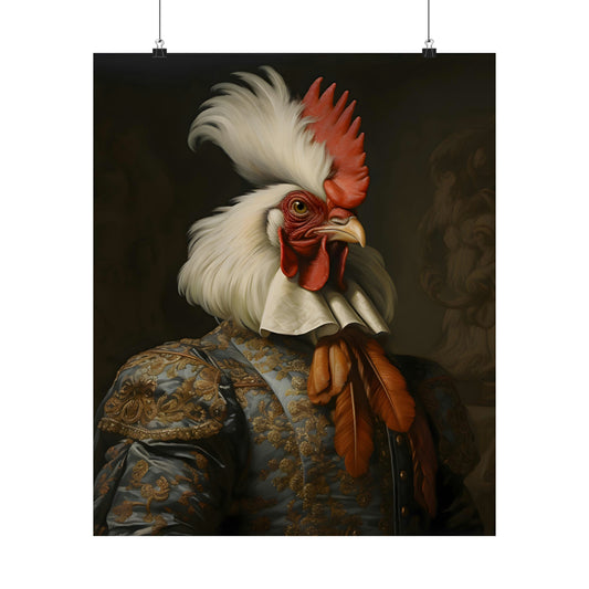 Aristocratic Rooster Poster