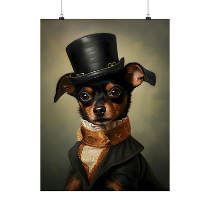 Aristocratic Miniature Pinscher Puppy Poster