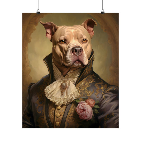 Aristocratic Pitbull Poster