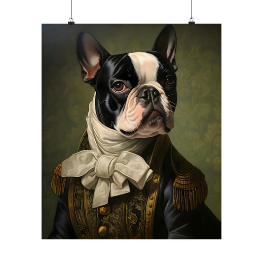 Aristocratic Boston Terrier Poster