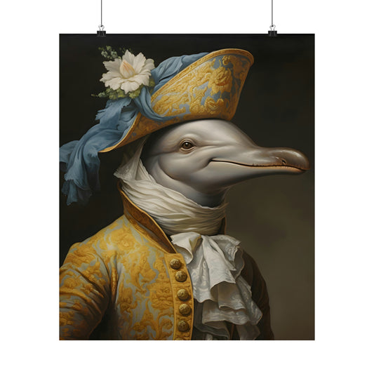Aristocratic Dolphin Poster