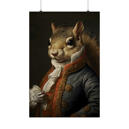 Aristocratic Squirrel Poster