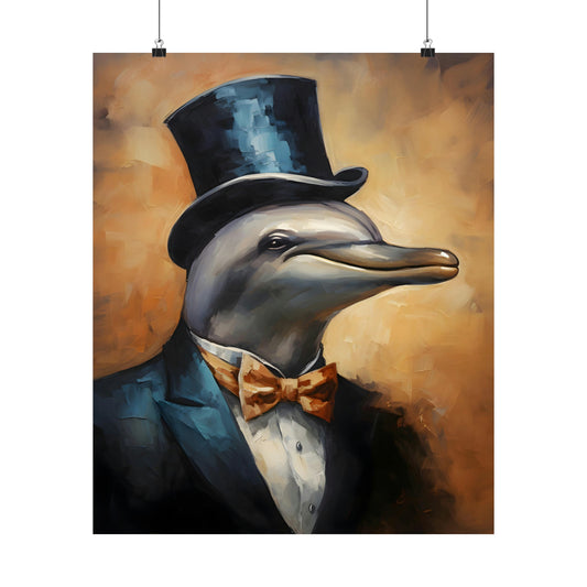 Dapper Dolphin Poster