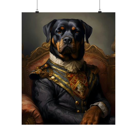 Aristocratic Rottweiler Poster