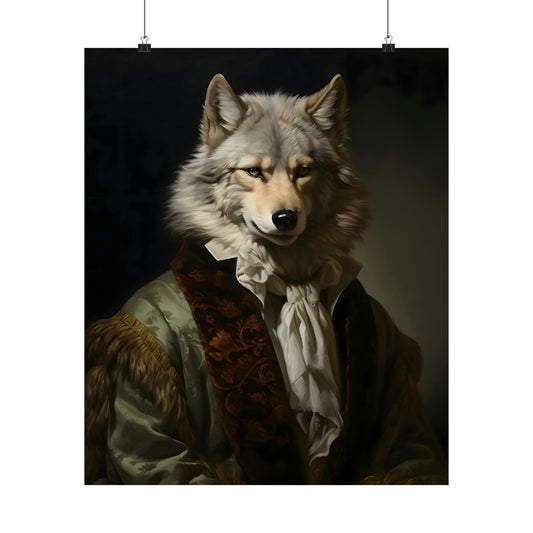 Aristocratic Wolf Poster